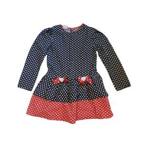 Vintage 1980s Roanna Girls Polka Dot Tunic 6x